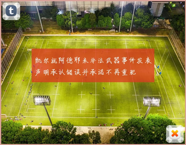 凯尔就阿德耶米非法武器事件发表声明承认错误并承诺不再重犯